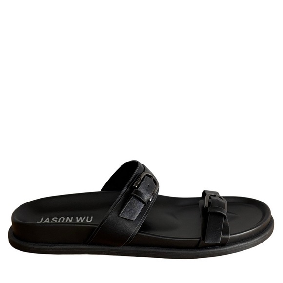 Jason Wu Shoes - Jason Wu Rhonda Women’s Black Double-Strap Sandals size 8.5